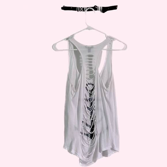 Ripped Racerback Anchor Tank Top - Picture 2 of 2